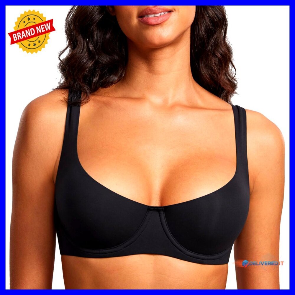 Plus Size Unlined Balconette Bra Underwire Supportive Smooth Scoop Neck